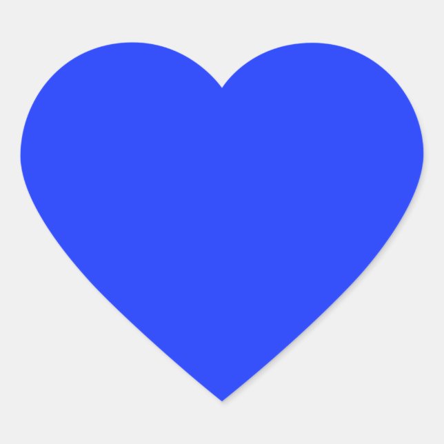Sticker de coeur bleu vif (Devant)