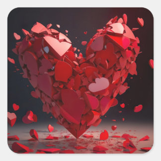 Sticker de coeur brisé généré par l'IA
