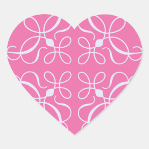 Sticker de coeur en rose bonbon