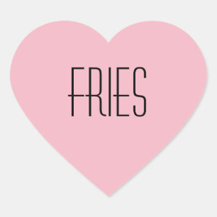 Sticker de coeur Fries