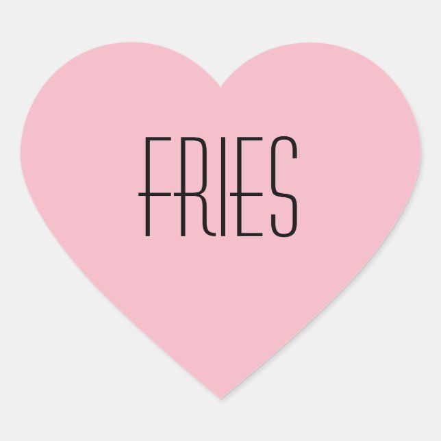 Sticker de coeur Fries (Devant)