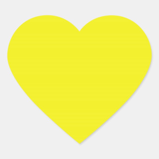 Sticker de coeur jaune vif (Devant)
