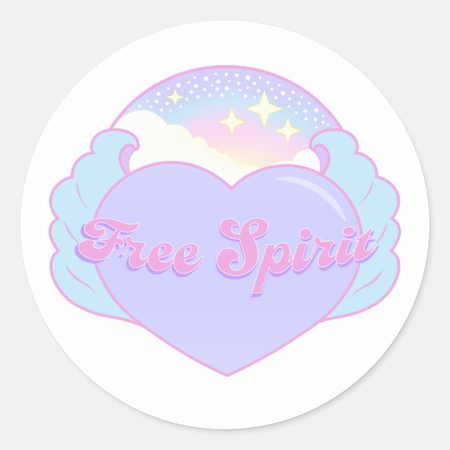 Sticker de coeur libre Spirit (Devant)