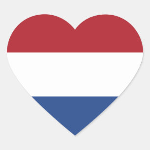 Sticker de coeur Pays-Bas Flag