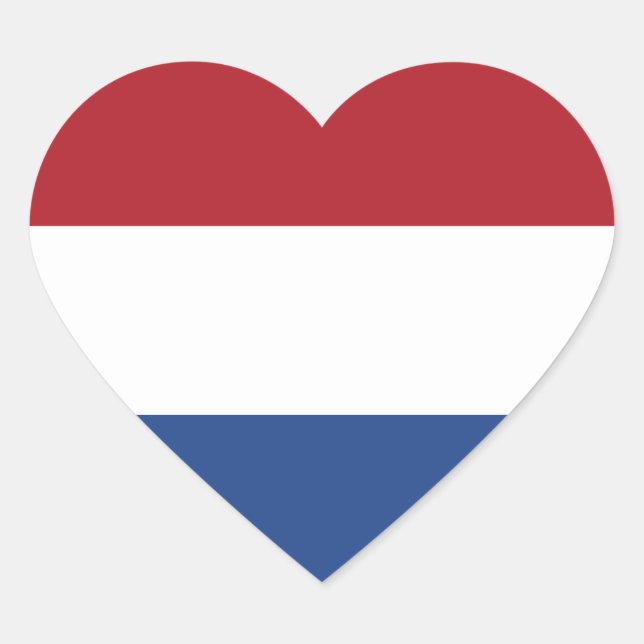Sticker de coeur Pays-Bas Flag (Devant)