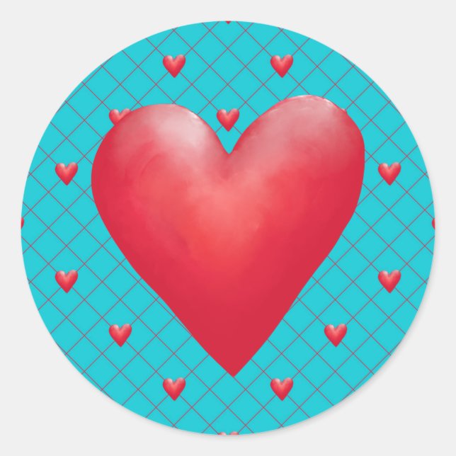 Sticker de coeur Valentine, vous Customisez (Devant)