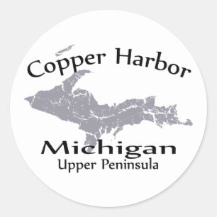 Sticker de conception de carte Copper Harbour Mich