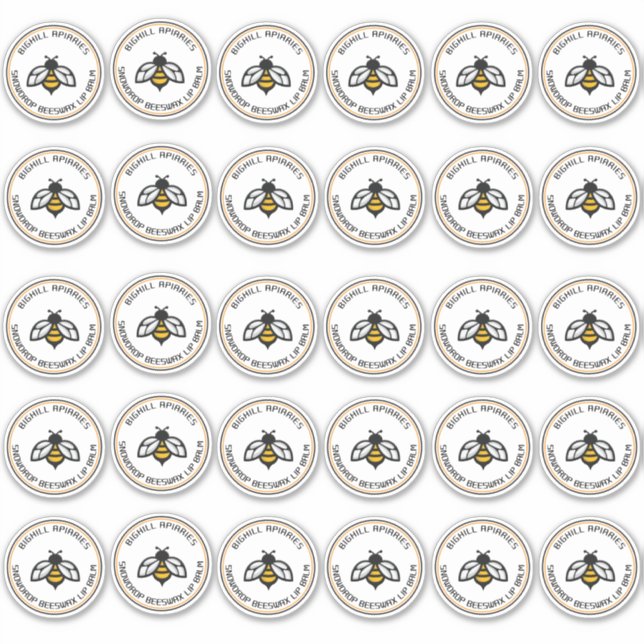 Sticker de conteneur rond de baume de lèvres Trent (Devant)