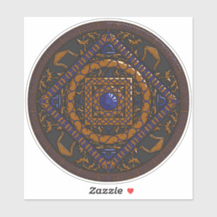 Sticker de contour de Libra Mandala