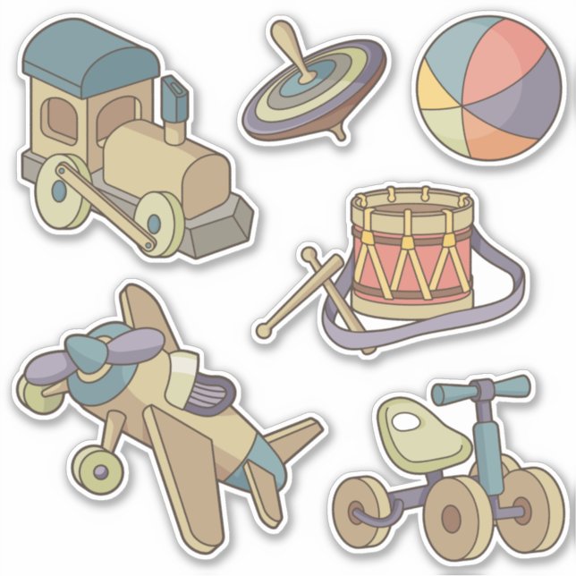 Sticker de contour de l'icône Jouets (Devant)