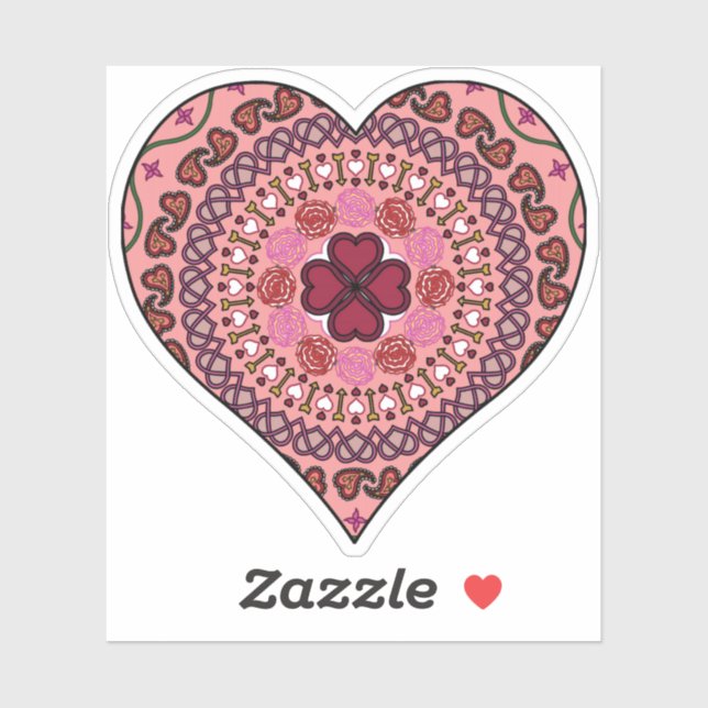 Sticker de contour du coeur (Feuille)