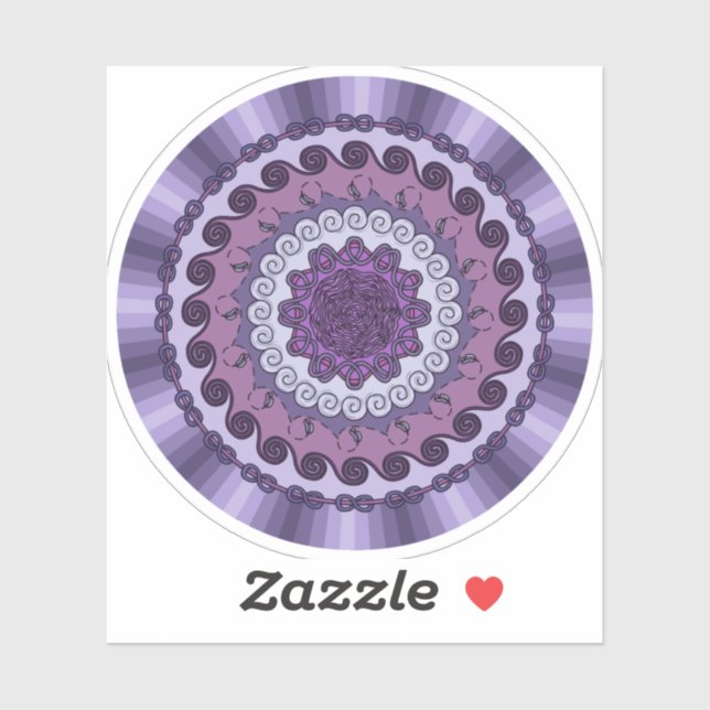 Sticker de contour Mandala Vent (Feuille)