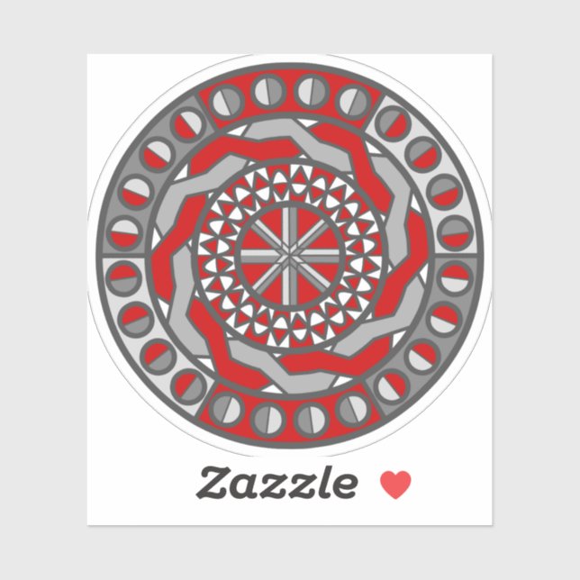 Sticker de contours de machines rouges (Feuille)