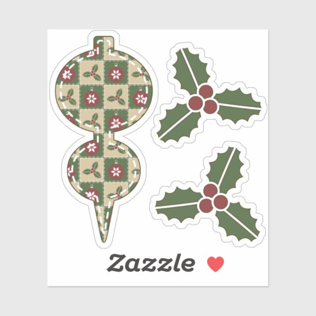 Sticker de contours de surface de Noël (Feuille)