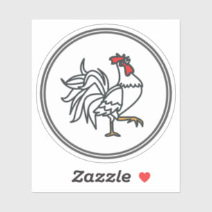 Sticker de coq   Collection de crabes de crevettes