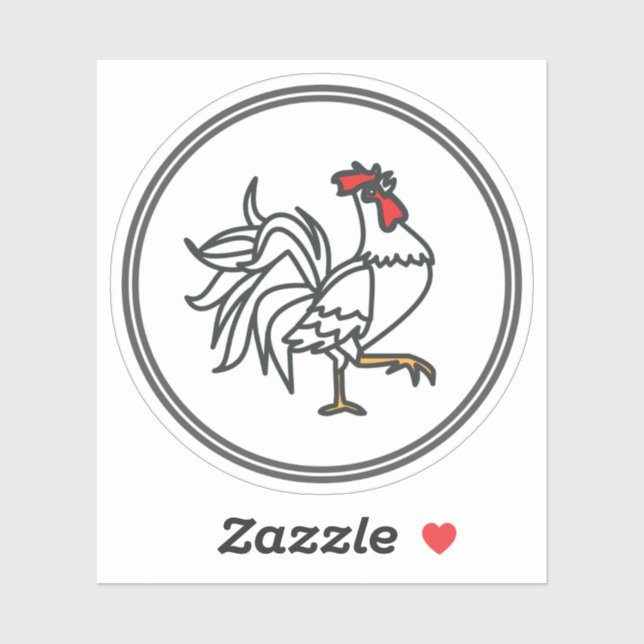 Sticker de coq | Collection de crabes de crevettes (Feuille)