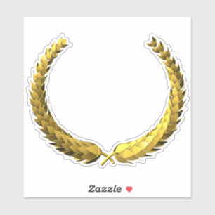 Sticker de couronne Gold Laurel
