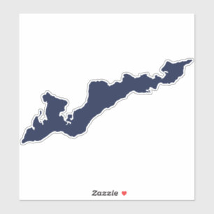 Sticker de decale Silhouette de Fishers Island - B