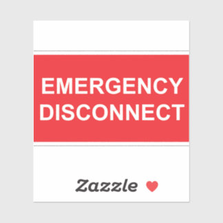 Sticker de déconnexion d'urgence