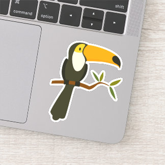Sticker de découpe de Jungle d'Oiseau Toucan