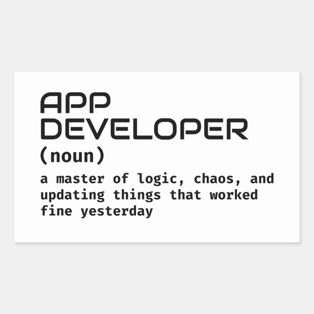 Sticker de définition de codeur drôle (Devant)