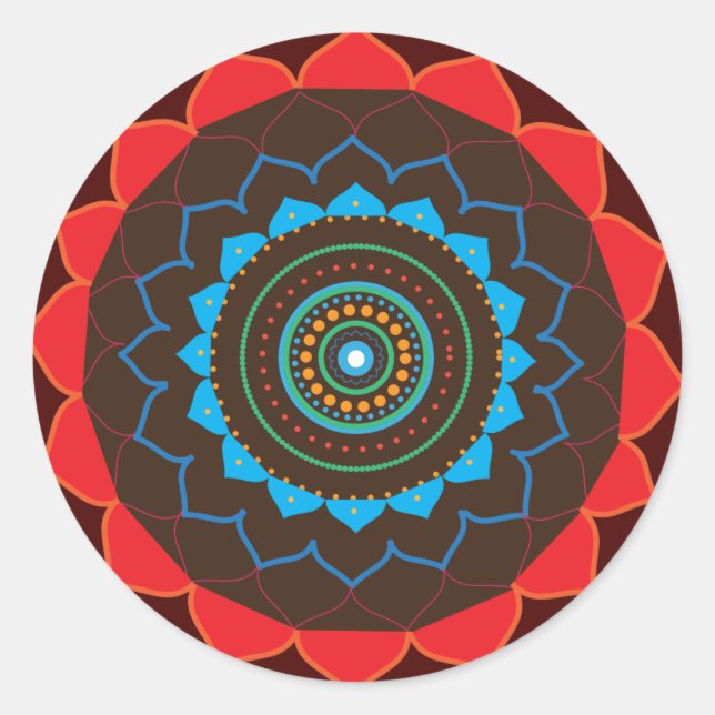 Sticker de dessin d'art vectoriel Mandala (Devant)