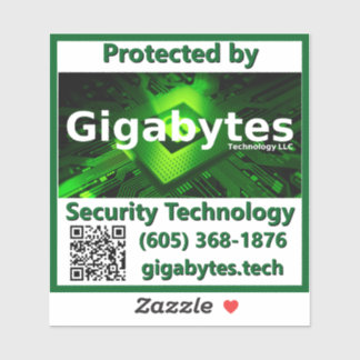 Sticker de dissuasion en vinyle gigaoctets