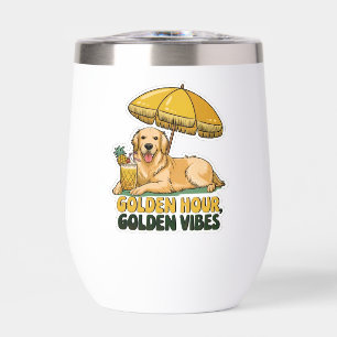 Sticker de Dog Beach Golden Retriever avec Pina