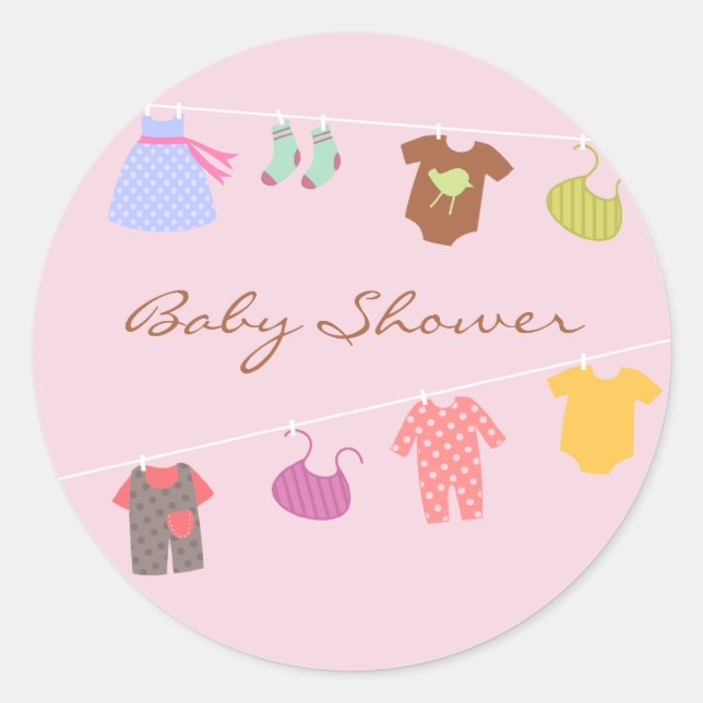 Sticker de douche pour fille bébé (Devant)
