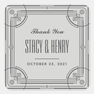 Sticker de fermeture Mariage de cadre moderne déco