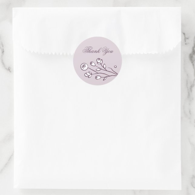 Sticker de fermeture Mariage de fleurs vintages -  (Sac)