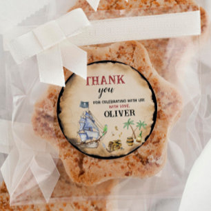 Sticker de fête d'anniversaire Pirate