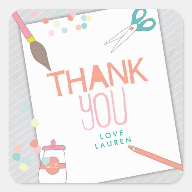 Sticker de fête d'art moderne et artisanat (Devant)