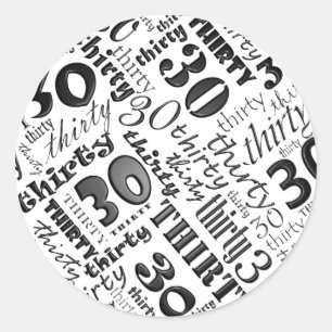 Sticker de fête du 30e anniversaire