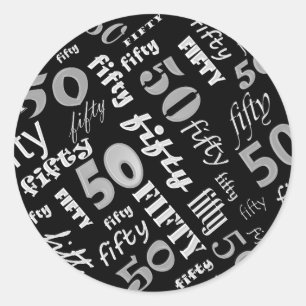 Sticker de fête du 50e anniversaire