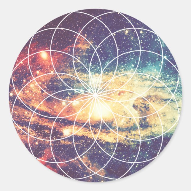 Sticker de galaxie géométrique n° 1 (Devant)