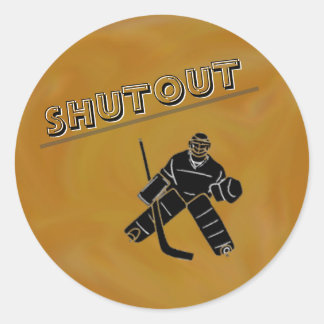 Sticker de gardien de but de hockey Shutout