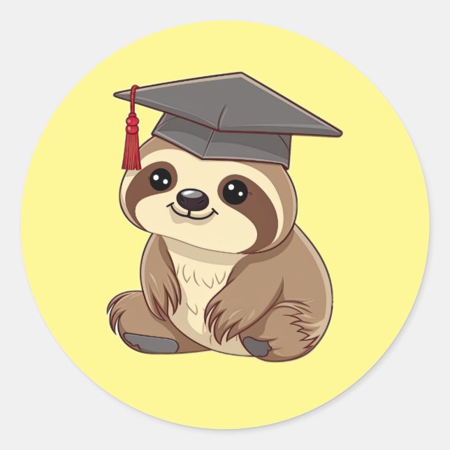 Sticker de graduation Sloth Love (Devant)