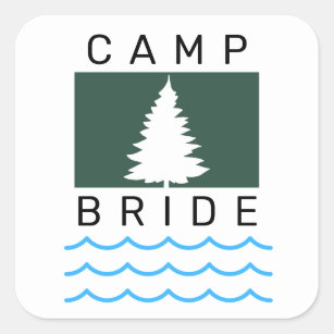 Sticker de la fête de bachelorette de Camp Bride