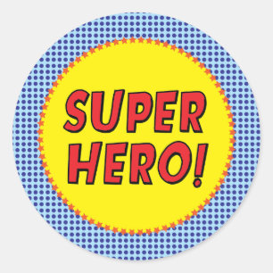 Sticker de la fête de super-héros