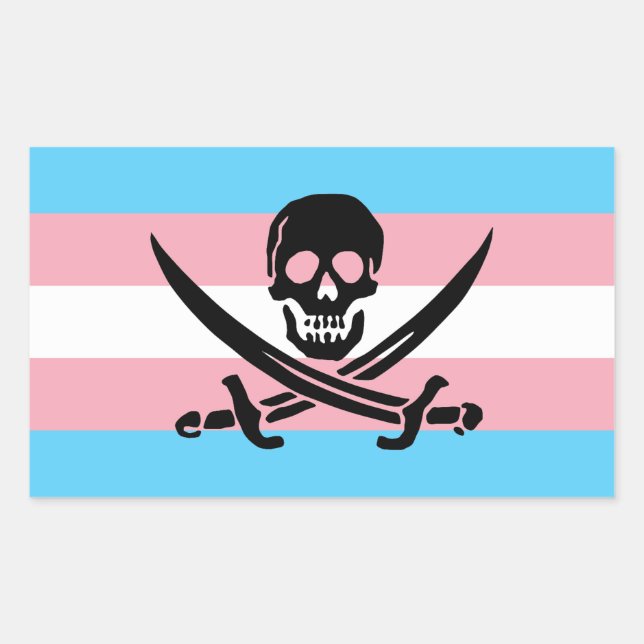 Sticker de la Fierté de pirates trans (Devant)