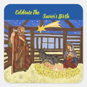 sticker de la nativité de Noël.fêter
