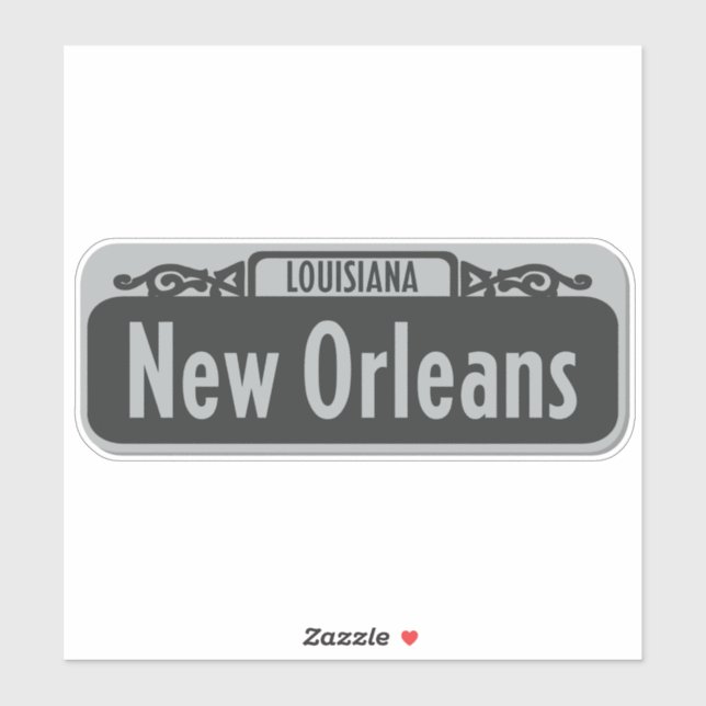 Sticker de la Nouvelle-Orléans, Louisiane Street (Feuille)