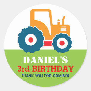 Sticker de la partie Anniversaire de enfant de car