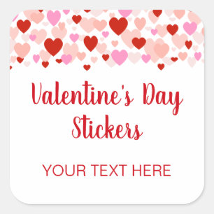Sticker de la Saint-Valentin Tags avec bordure car