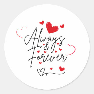 Sticker de la Saint-Valentin toujours et jamais