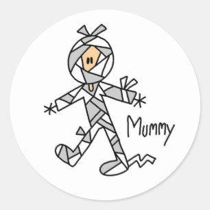 Sticker de la silhouette de momie d'Halloween
