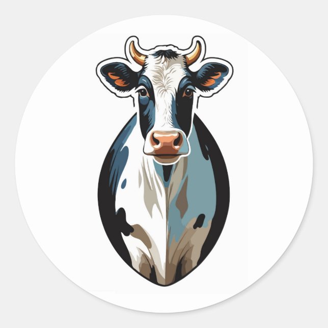 Sticker de la vache laitière de charme - Animal de (Devant)