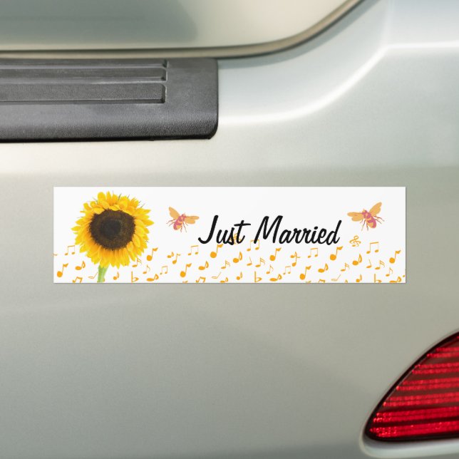 Sticker de l'abeille de tournesol marié (En voiture)