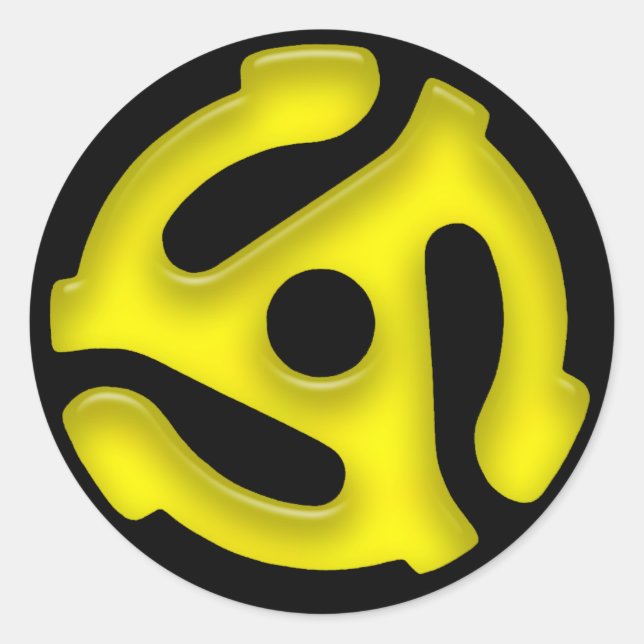 Sticker de l'adaptateur d'enregistrement 45 tr/min (Devant)